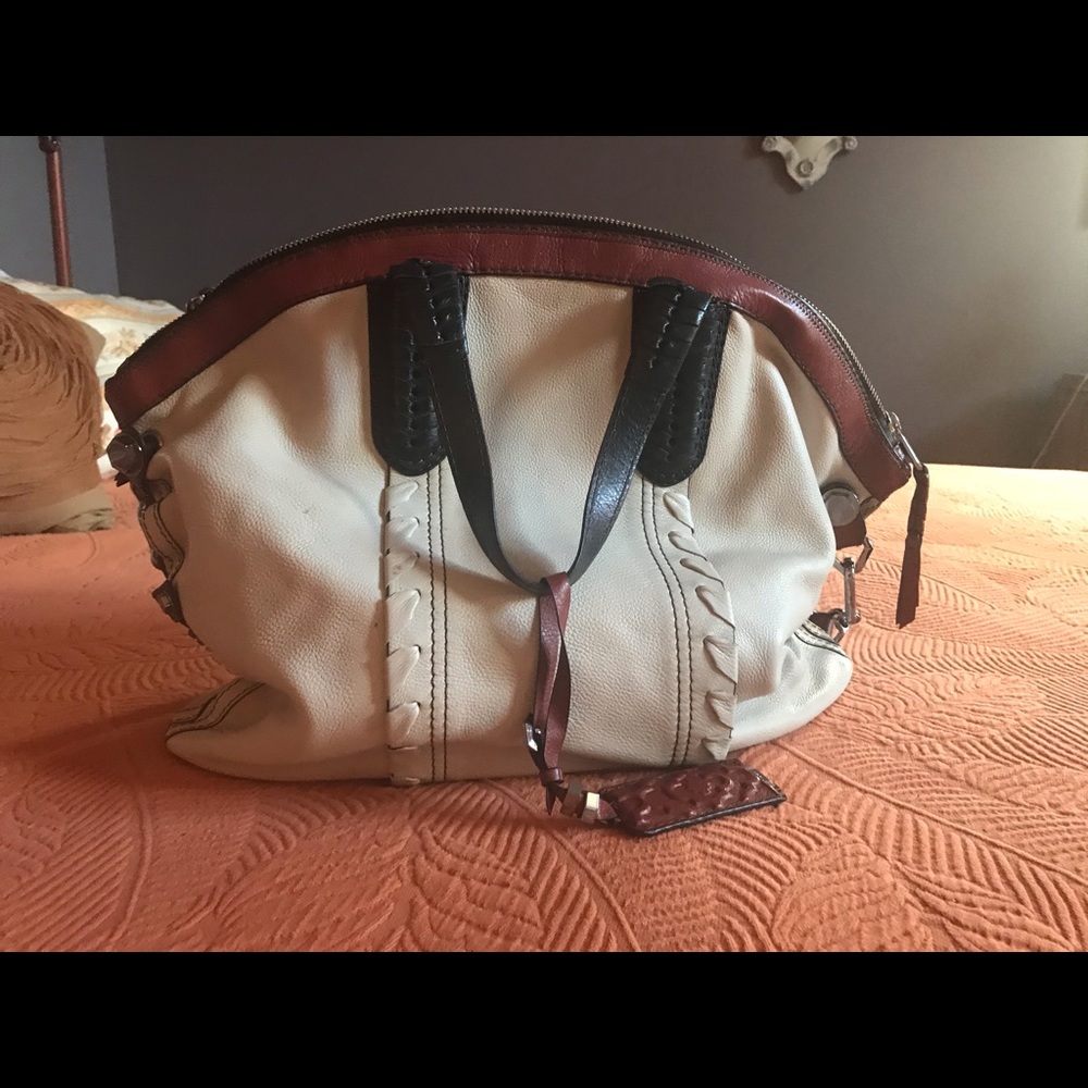 orYany leather convertible Tote bone